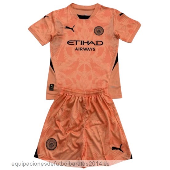 Nuevo Portero Conjunto De Niños Manchester City 24/25 Naranja Baratas